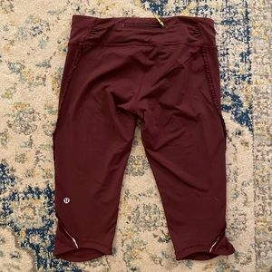Capri lululemon leggings Size 8